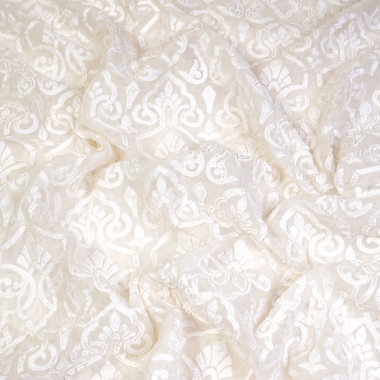 CHANDERI WITH PATCH WORK