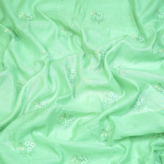CHANDERI EMBROIDERED FABRIC