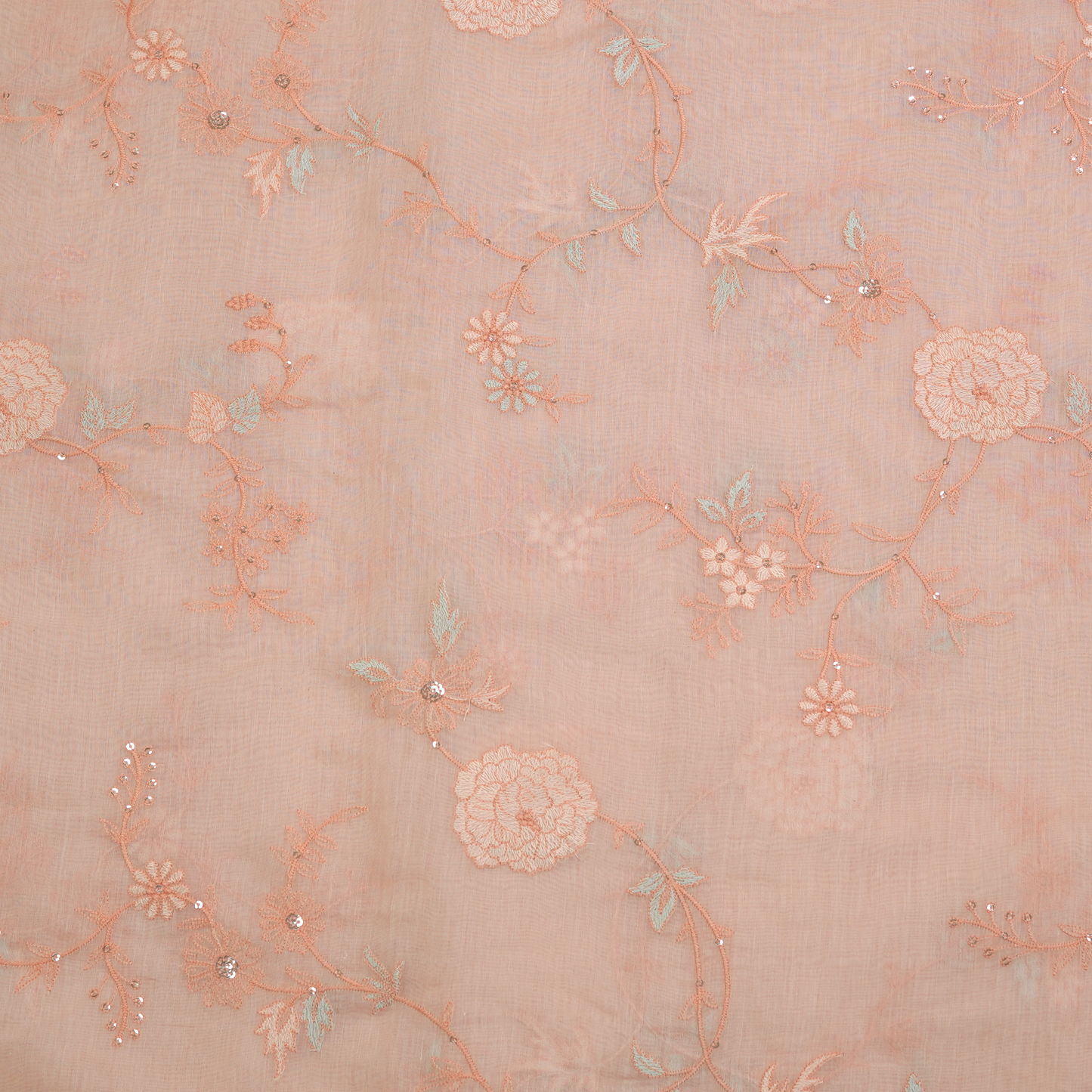 CHANDERI EMBROIDERED FABIRC