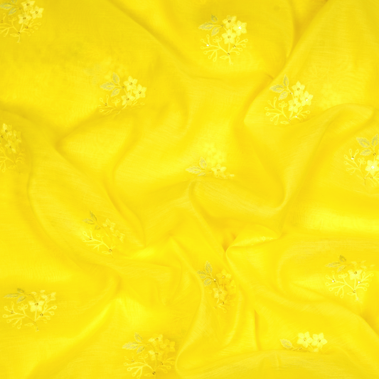 CHANDERI EMBROIDERED FABRIC