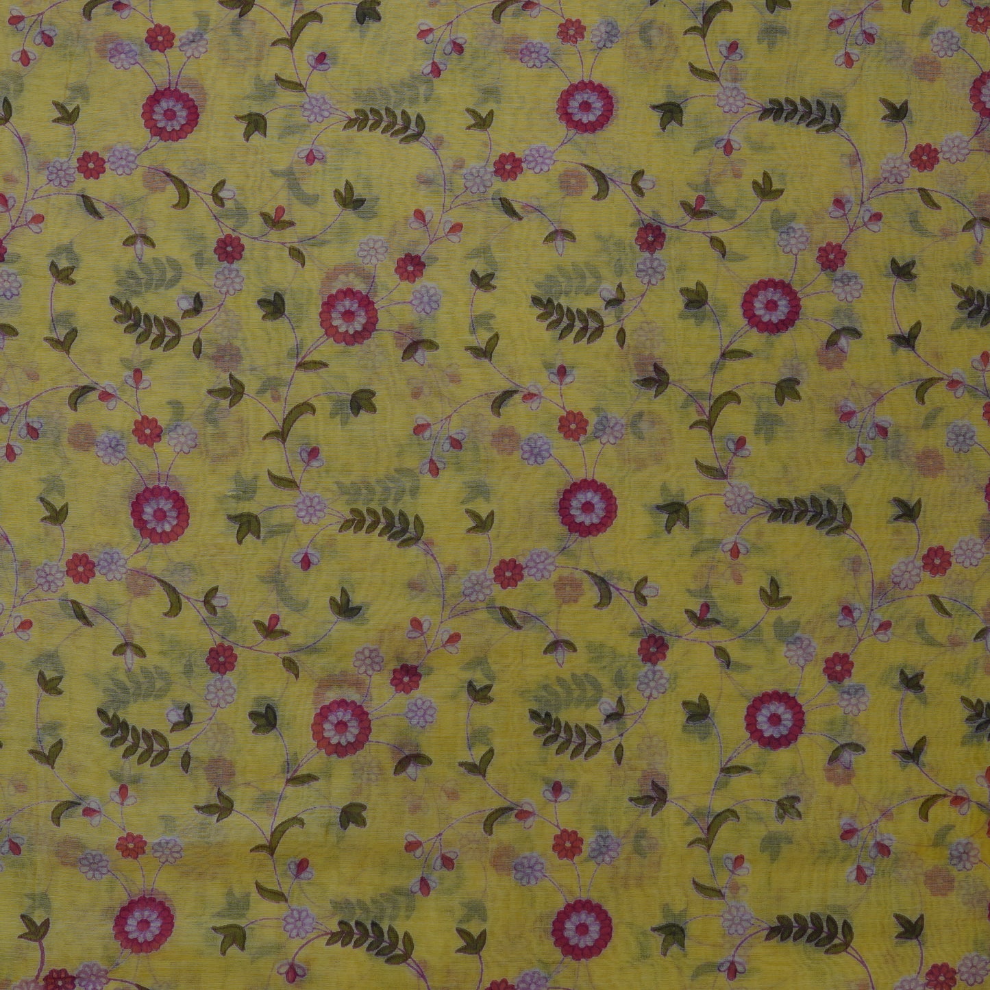 Sunflower Yellow Floral Digital Print Fabric