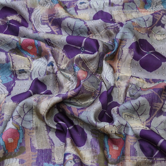 Royal Purple Moonga Printed Fabric