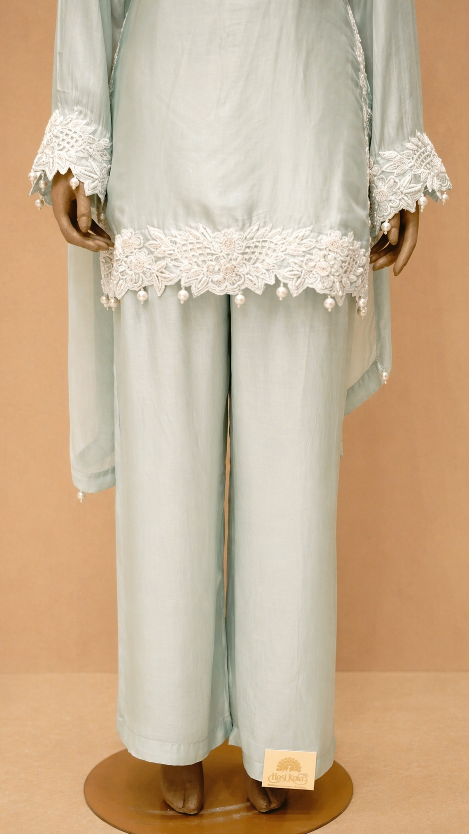 Pastel Mint Embellished Kurta Set