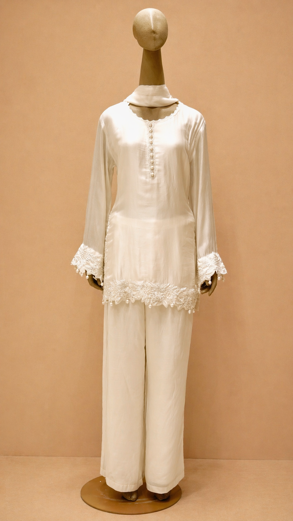 Classic Ivory Embellished Kurta Set