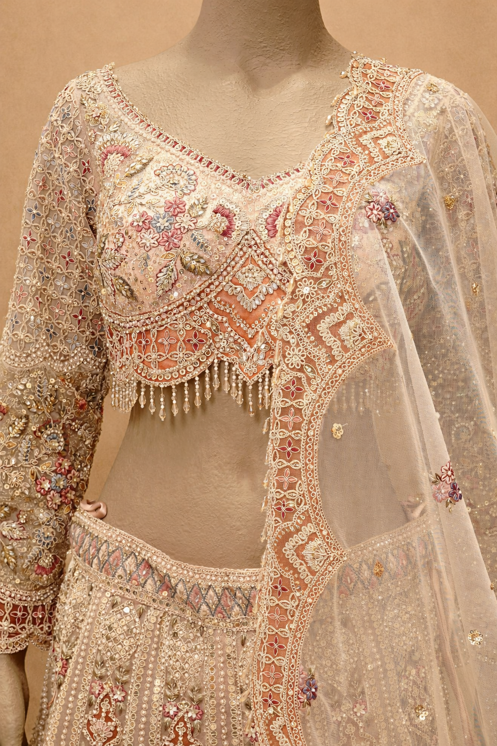 Regal Embroidered Bridal Lehenga