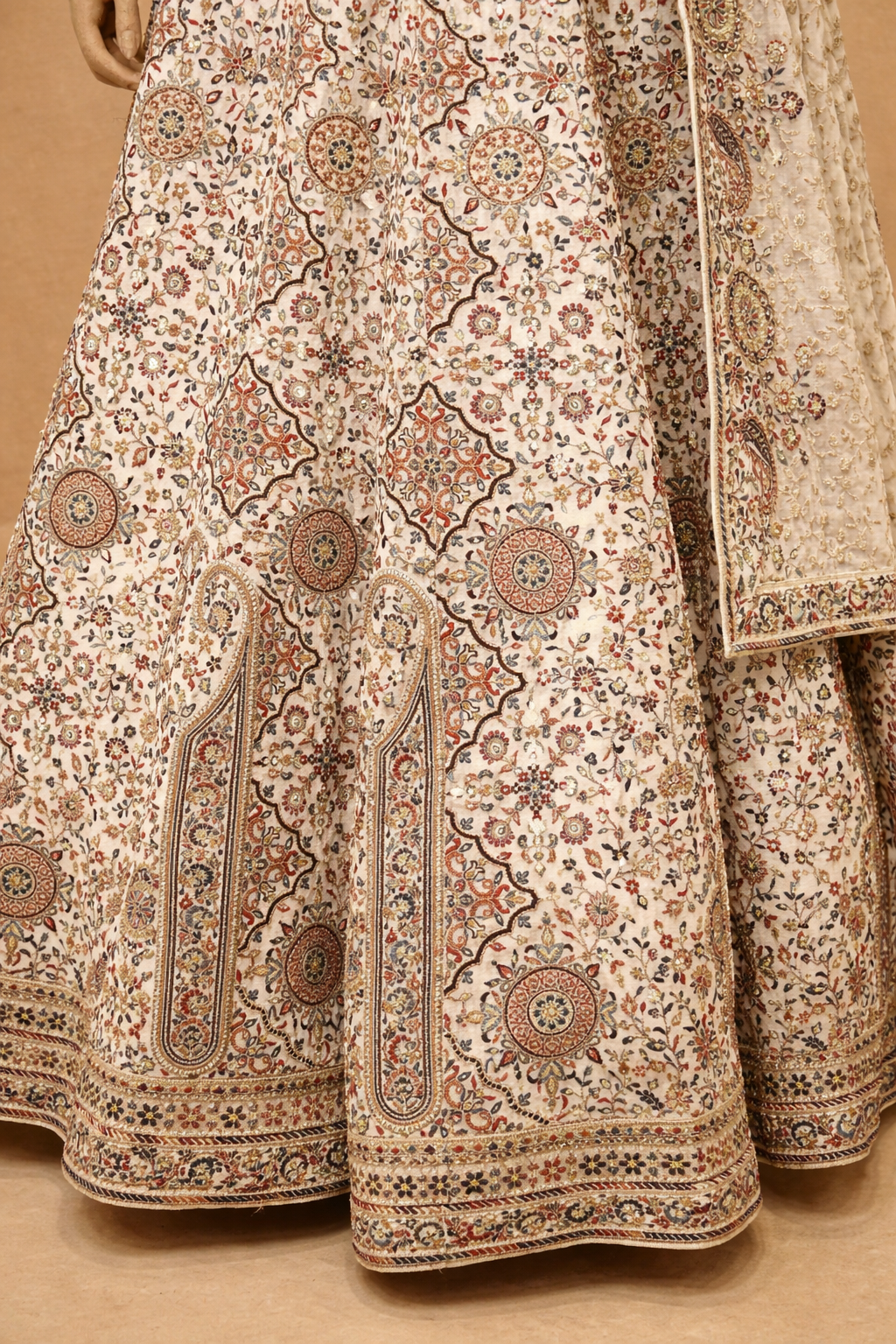 Elegant Ivory Floral Lehenga Set