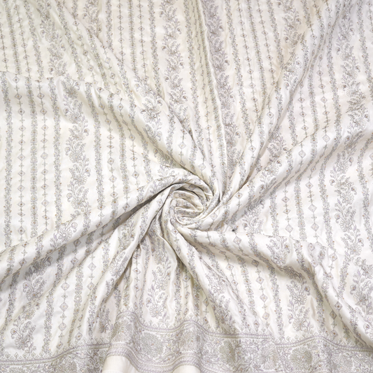 SLUB SILK WITH ZARI WORK