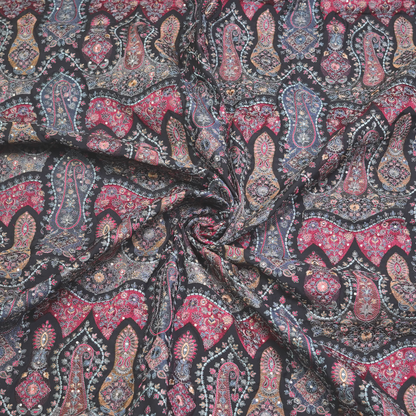 SLUB SILK WITH EMBROIDERY WORK