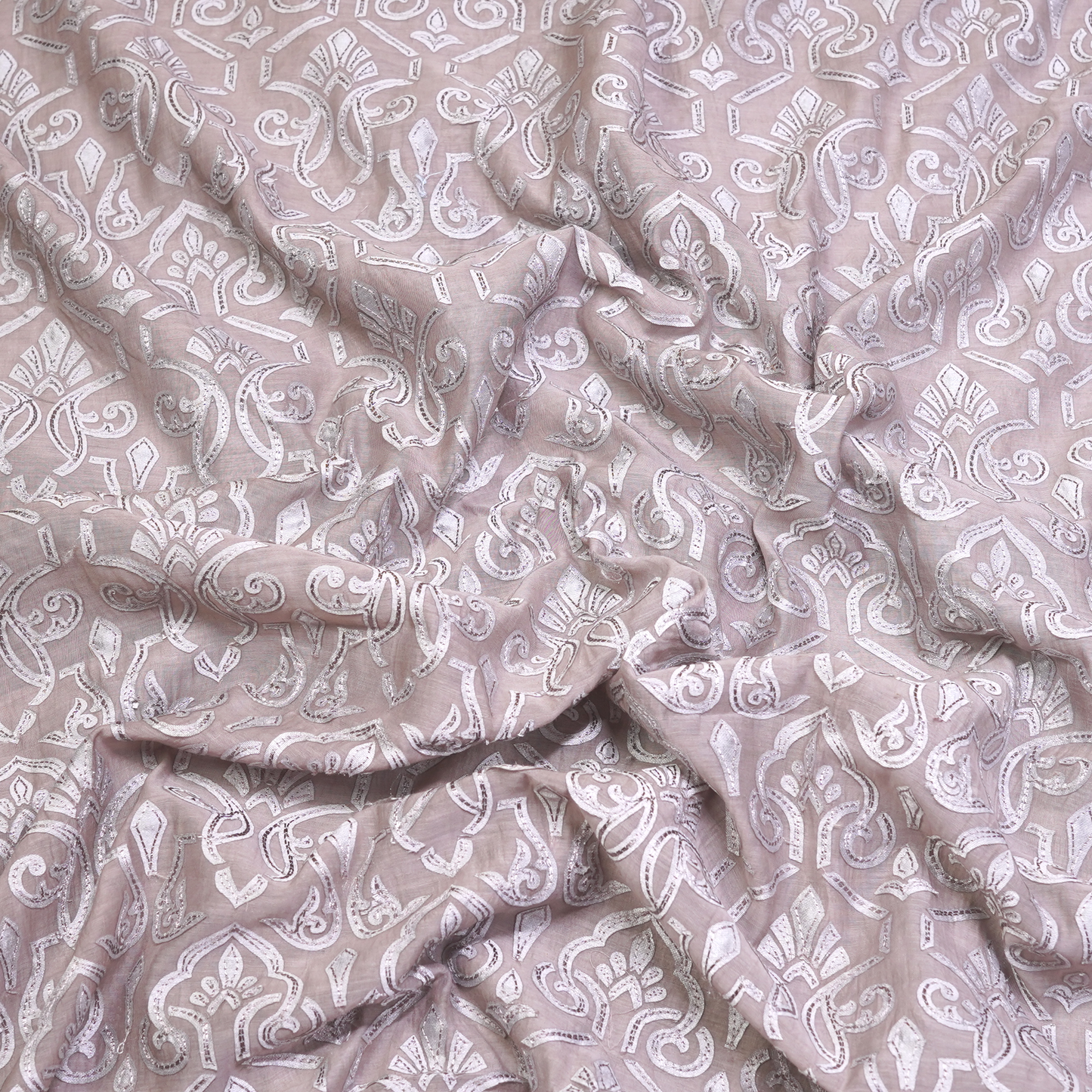 CHANDERI WITH PATCH WORK