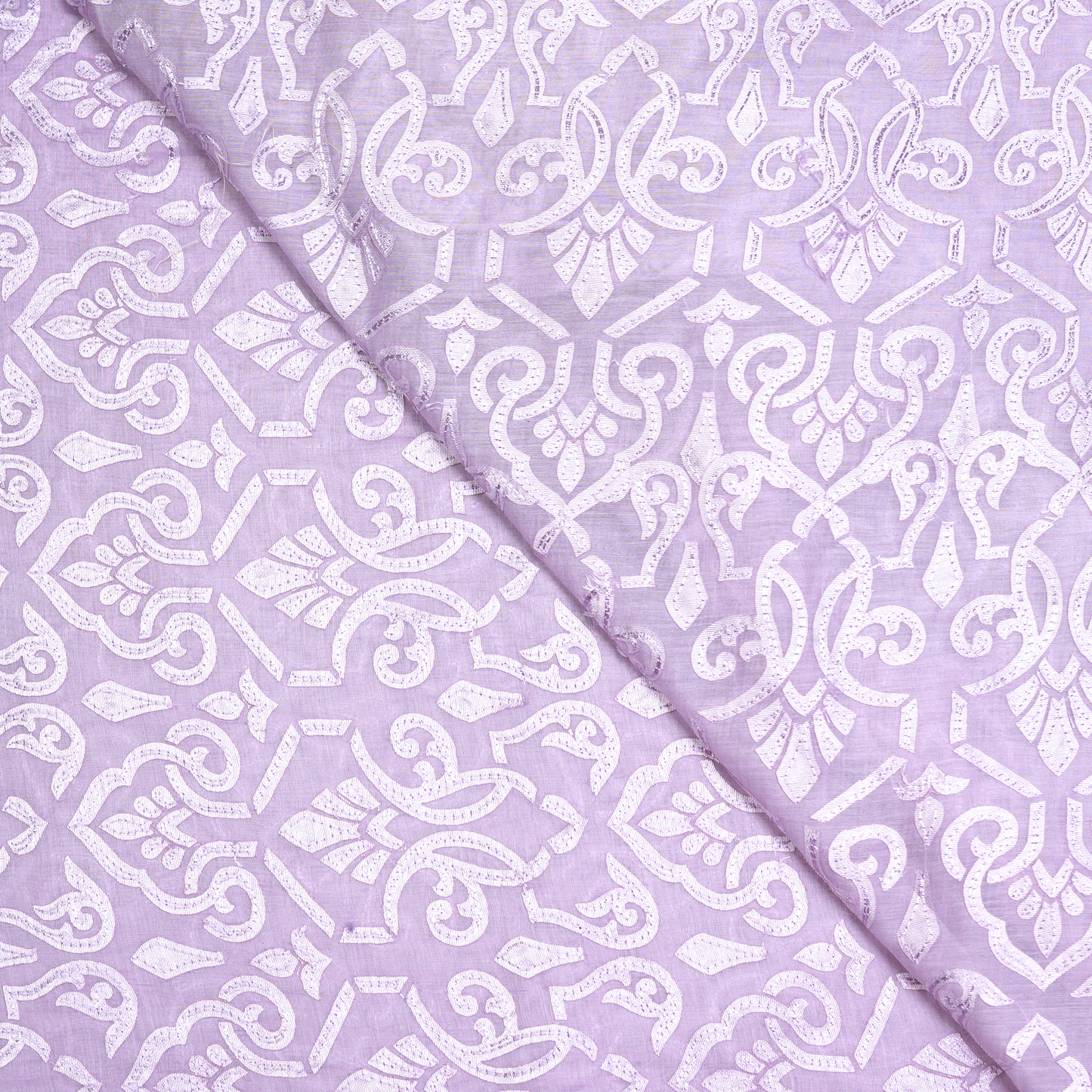 CHANDERI WITH PATCH WORK