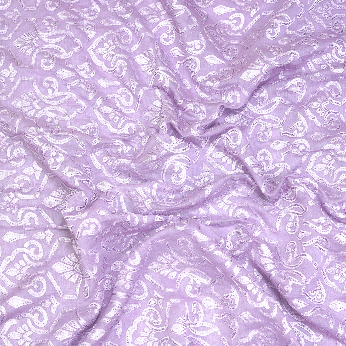 CHANDERI WITH PATCH WORK