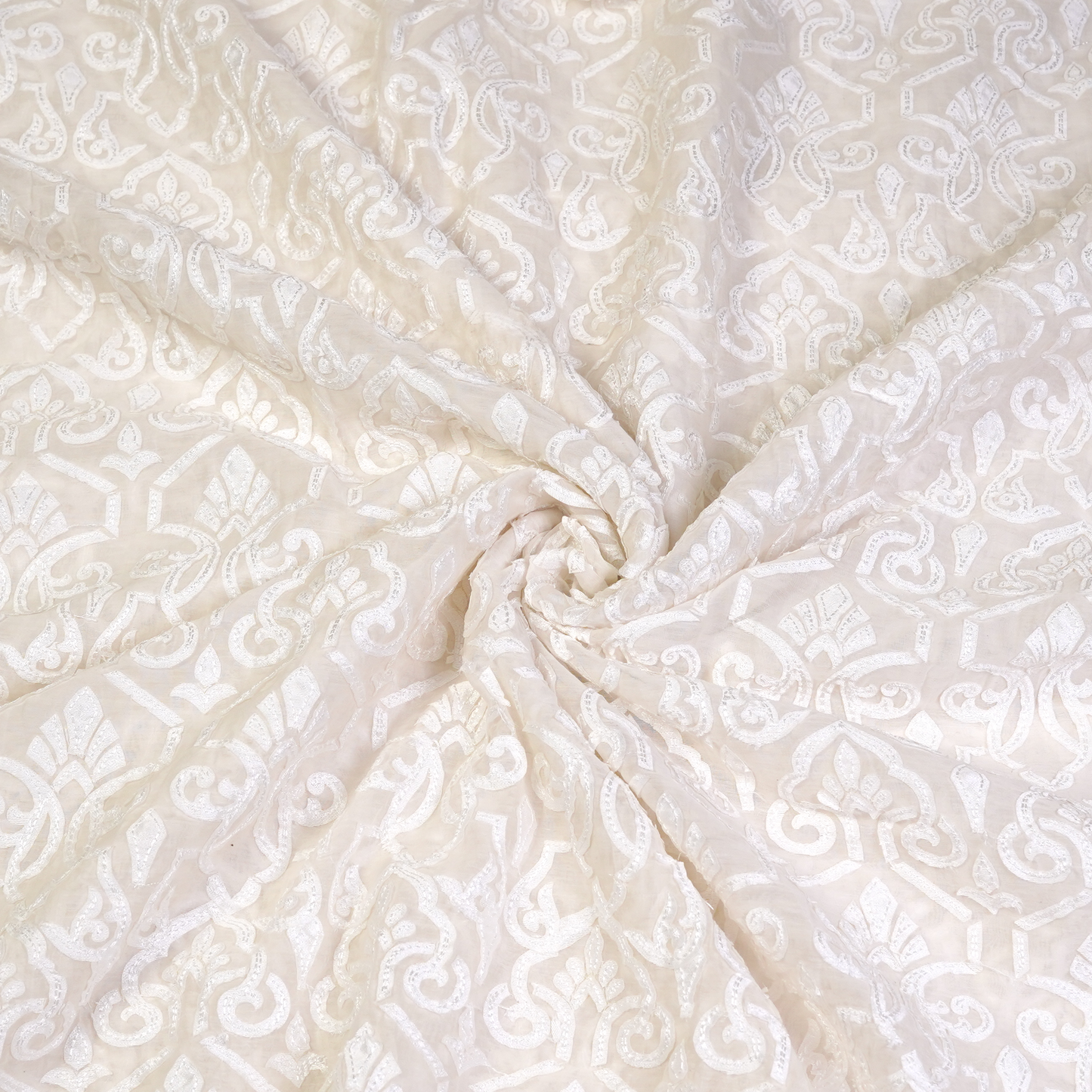 CHANDERI WITH PATCH WORK