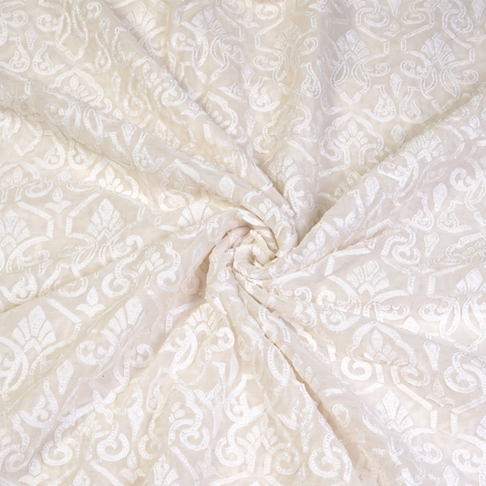 CHANDERI WITH PATCH WORK