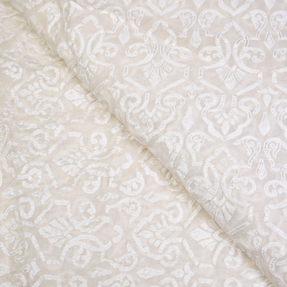CHANDERI WITH PATCH WORK