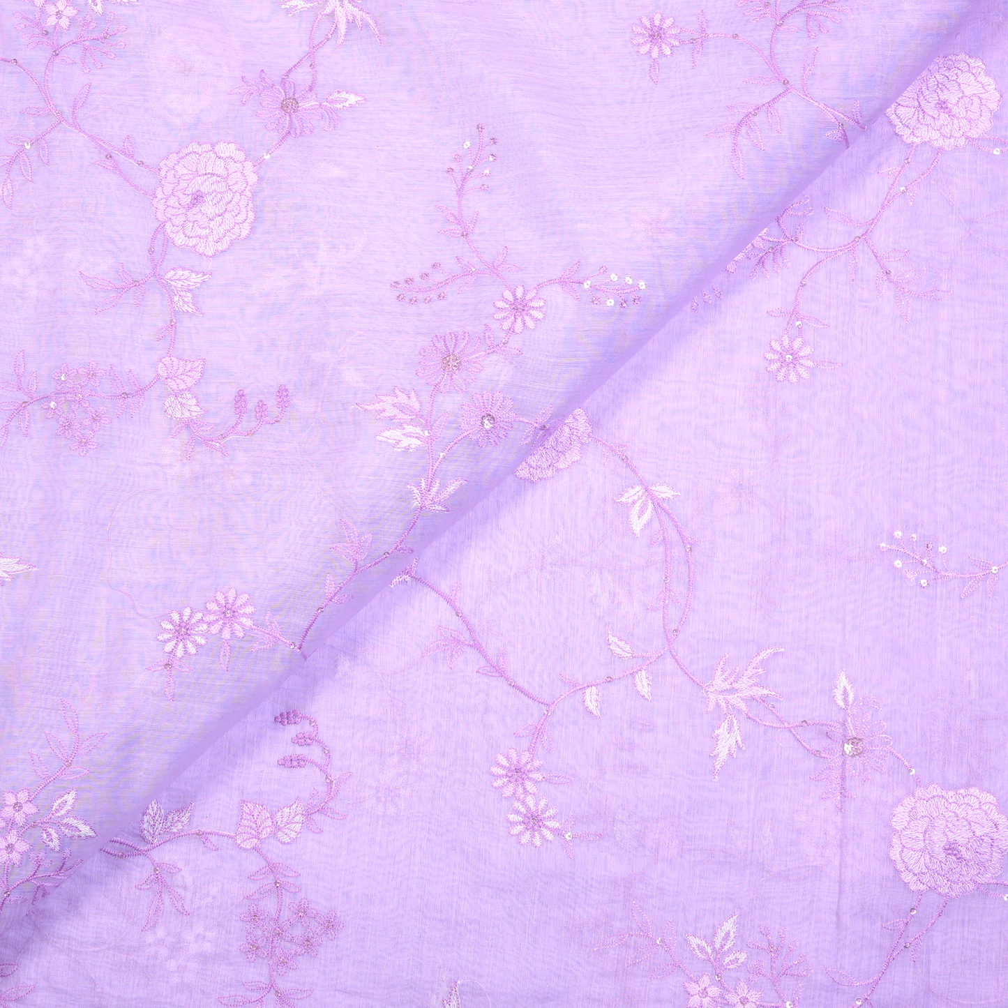 CHANDERI EMBROIDERED FABRIC