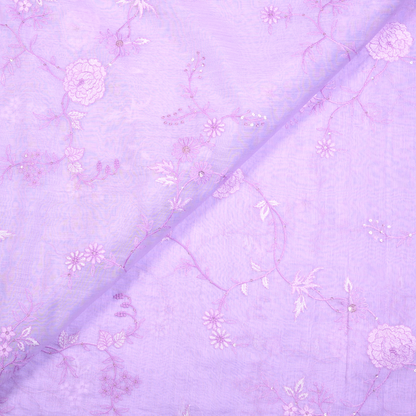 CHANDERI EMBROIDERED FABRIC