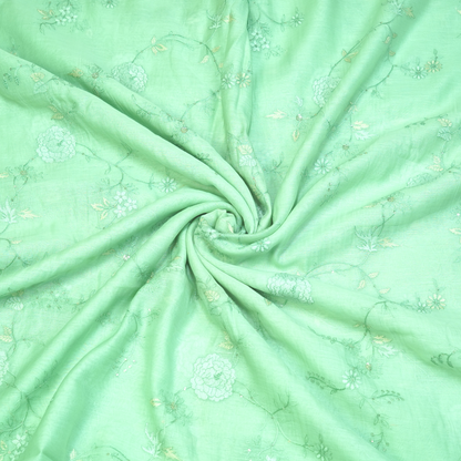 CHANDERI EMBROIDERED FABRIC