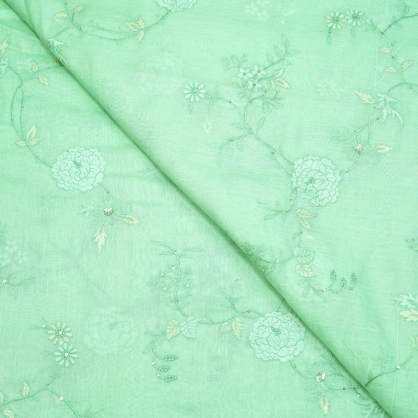 CHANDERI EMBROIDERED FABRIC