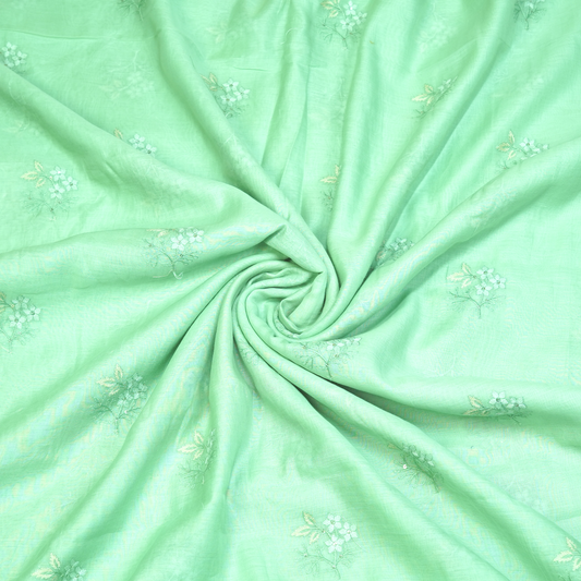 CHANDERI EMBROIDERED FABRIC