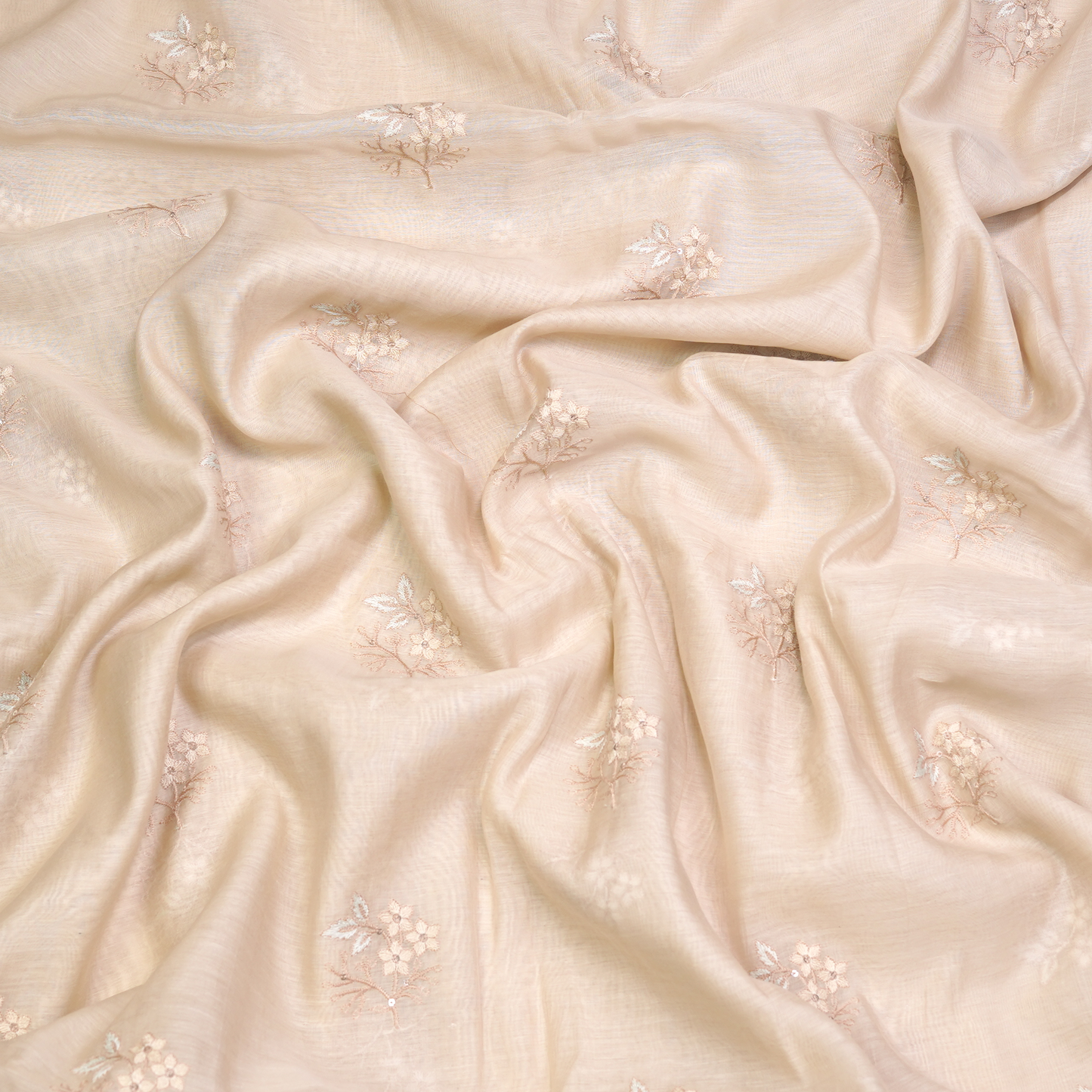 CHANDERI EMBROIDERED FABRIC