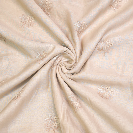 CHANDERI EMBROIDERED FABRIC