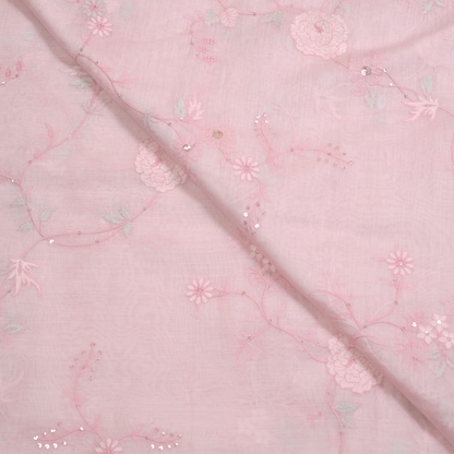 CHANDERI EMBROIDERED FABRIC