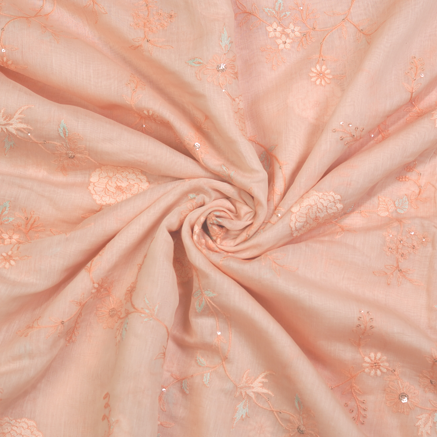 CHANDERI EMBROIDERED FABIRC