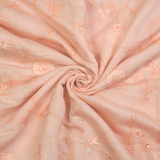 CHANDERI EMBROIDERED FABIRC
