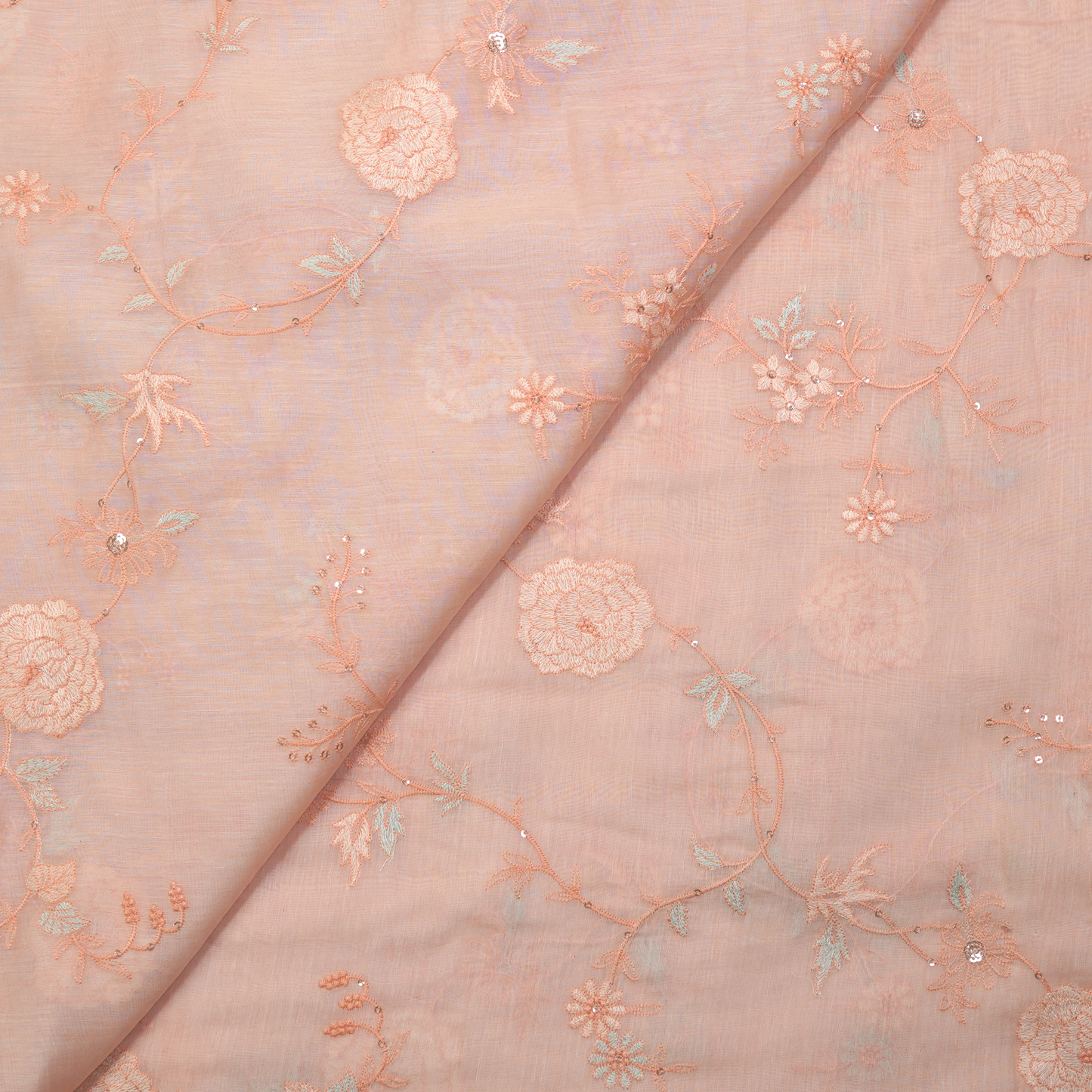 CHANDERI EMBROIDERED FABIRC