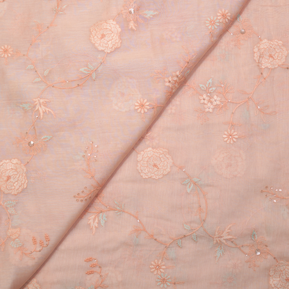 CHANDERI EMBROIDERED FABIRC