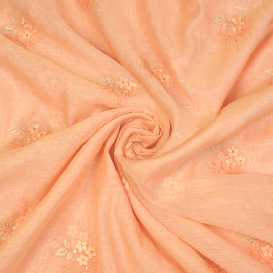 CHANDERI EMBROIDERED FABRIC