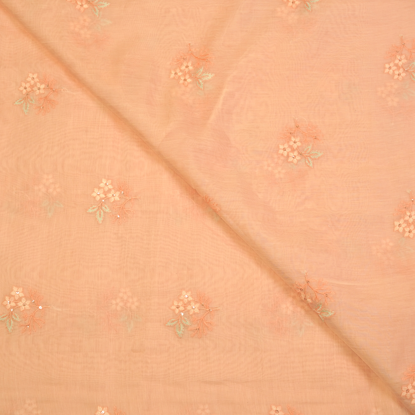 CHANDERI EMBROIDERED FABRIC