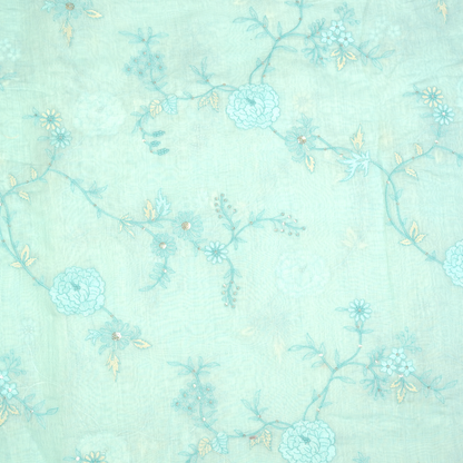 CHANDERI EMBROIDERED FABRIC