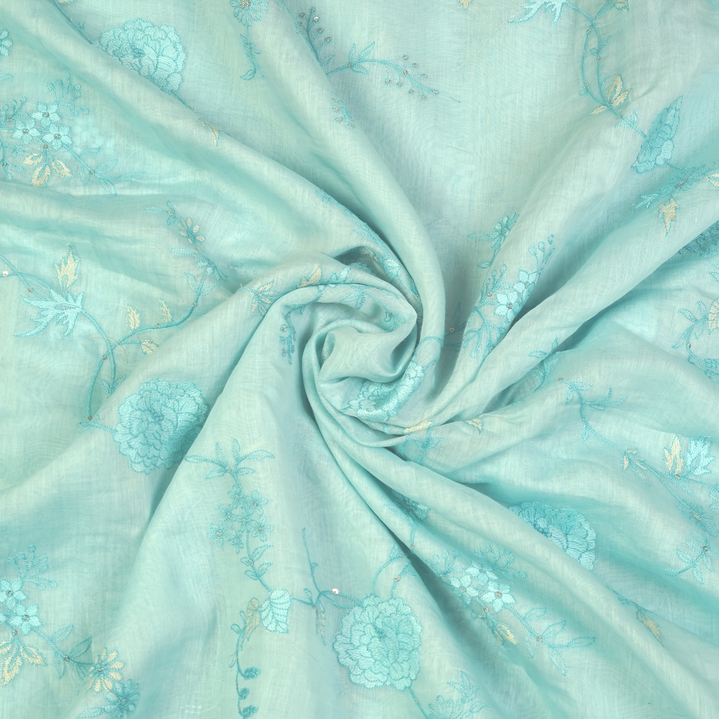CHANDERI EMBROIDERED FABRIC