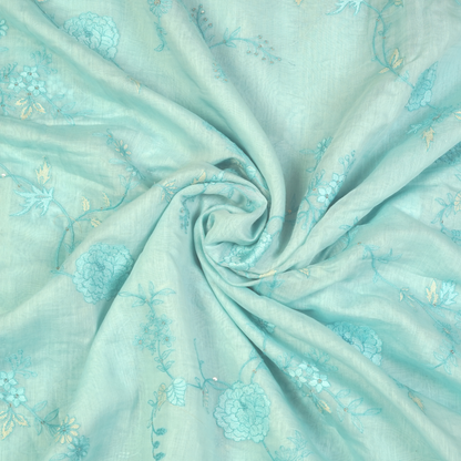 CHANDERI EMBROIDERED FABRIC