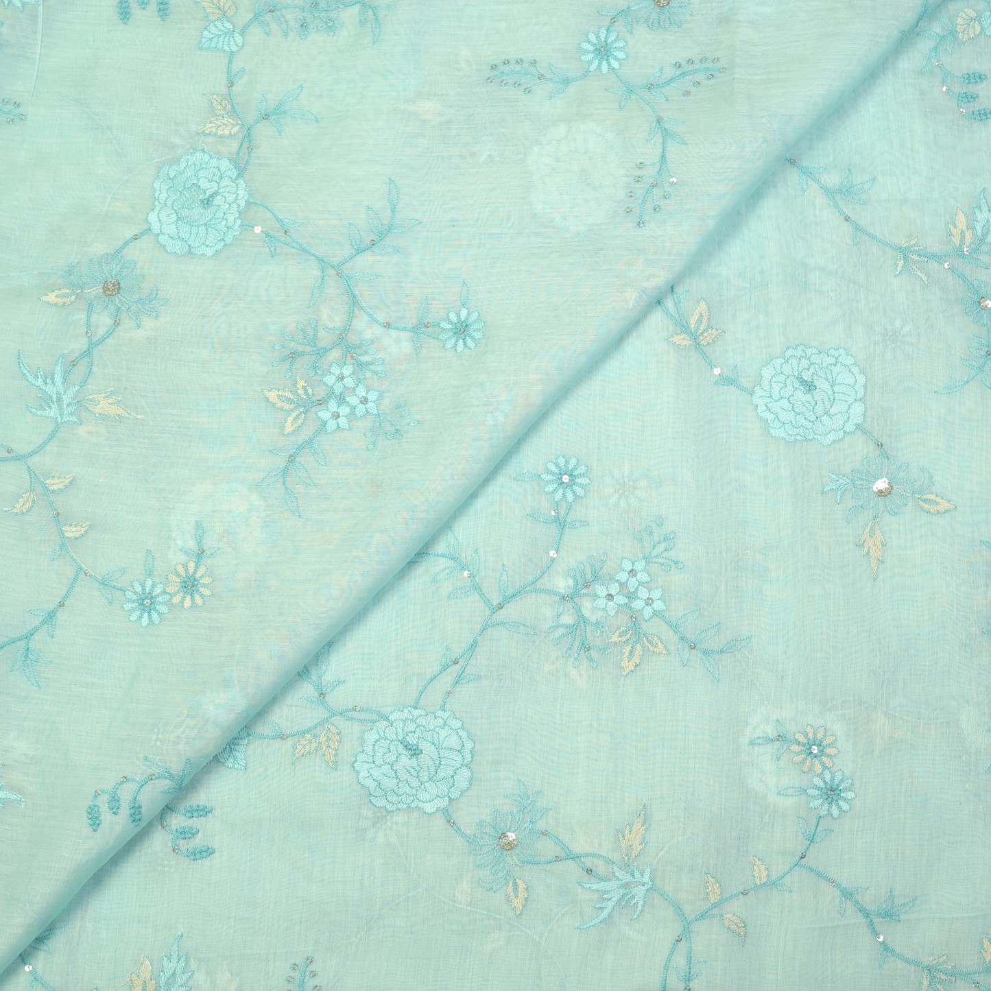 CHANDERI EMBROIDERED FABRIC