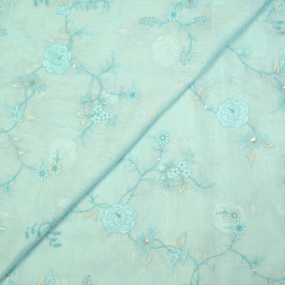 CHANDERI EMBROIDERED FABRIC