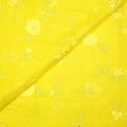 CHANDERI EMBROIDERED FABRIC