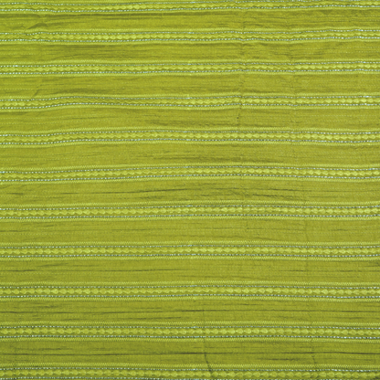 STRIPE EMBROIDERED PATTERN ON SLUB SILK