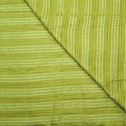 STRIPE EMBROIDERED PATTERN ON SLUB SILK