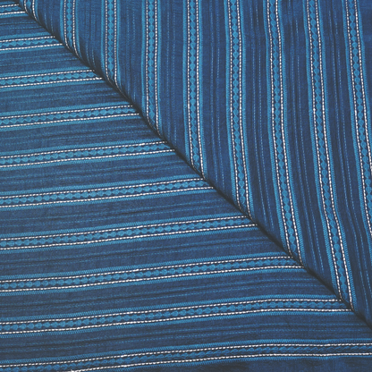 STRIPE EMBROIDERED PATTERN ON SLUB SILK