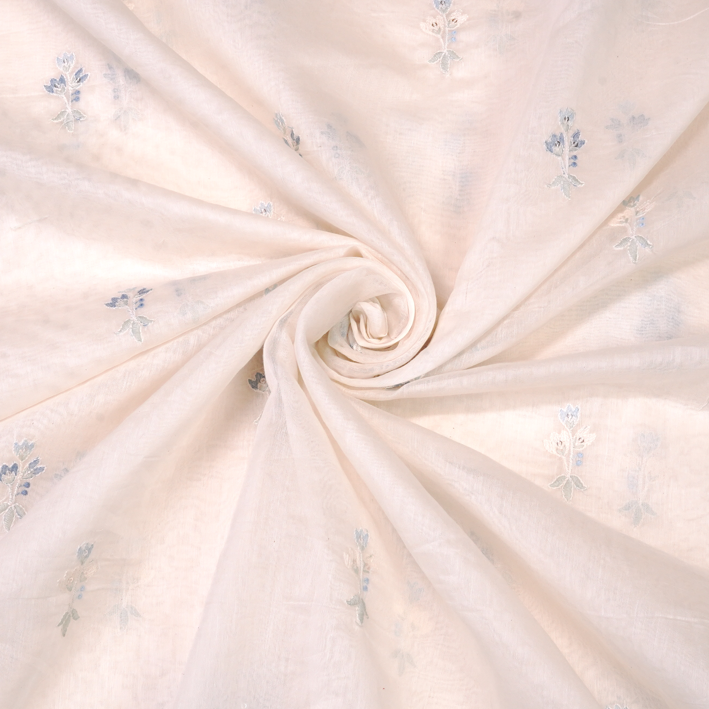 ELEGANT CHANDERI EMBROIDERED FABRIC
