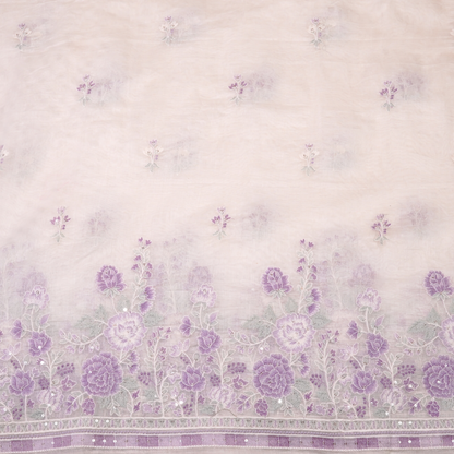 ELEGANT CHANDERI EMBROIDERED FABRIC