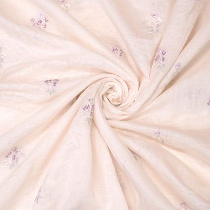 ELEGANT CHANDERI EMBROIDERED FABRIC