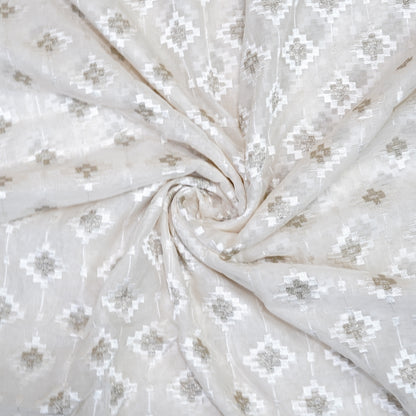 Elegant Chanderi Change Fabric with Subtle Woven Motifs