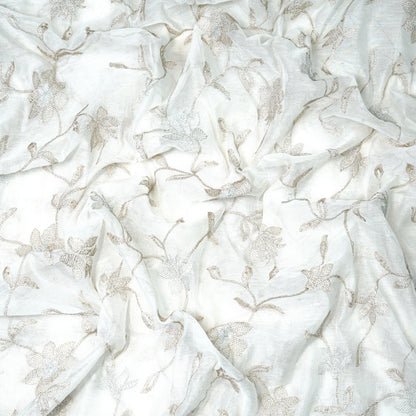 Embroidered Chanderi Silk-Cotton Blend