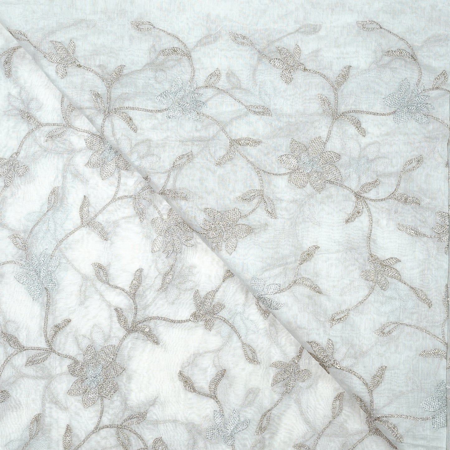 Embroidered Chanderi Silk-Cotton Blend