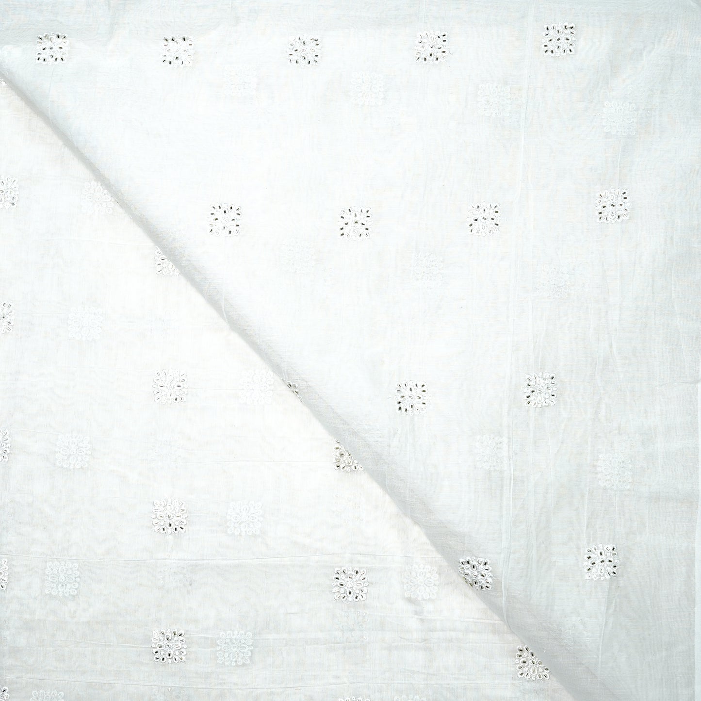 Classic Ivory Chanderi Silk with Buttis