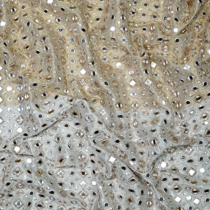 Shimmer Mirror Work Tissue Fabric