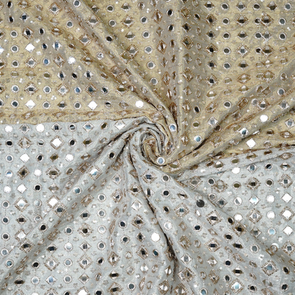 Shimmer Mirror Work Tissue Fabric